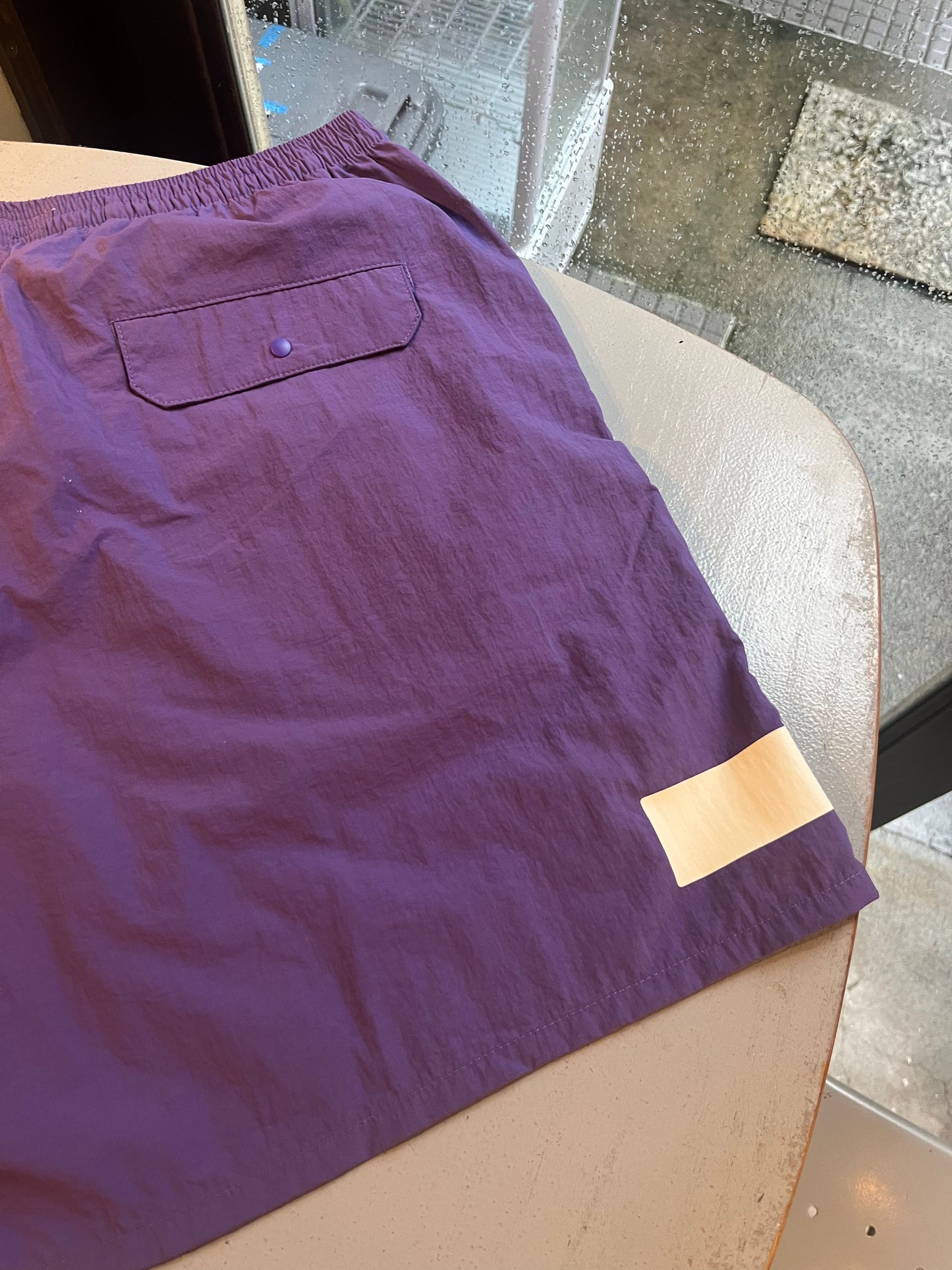 Reflector nylon half pants（fog purple）