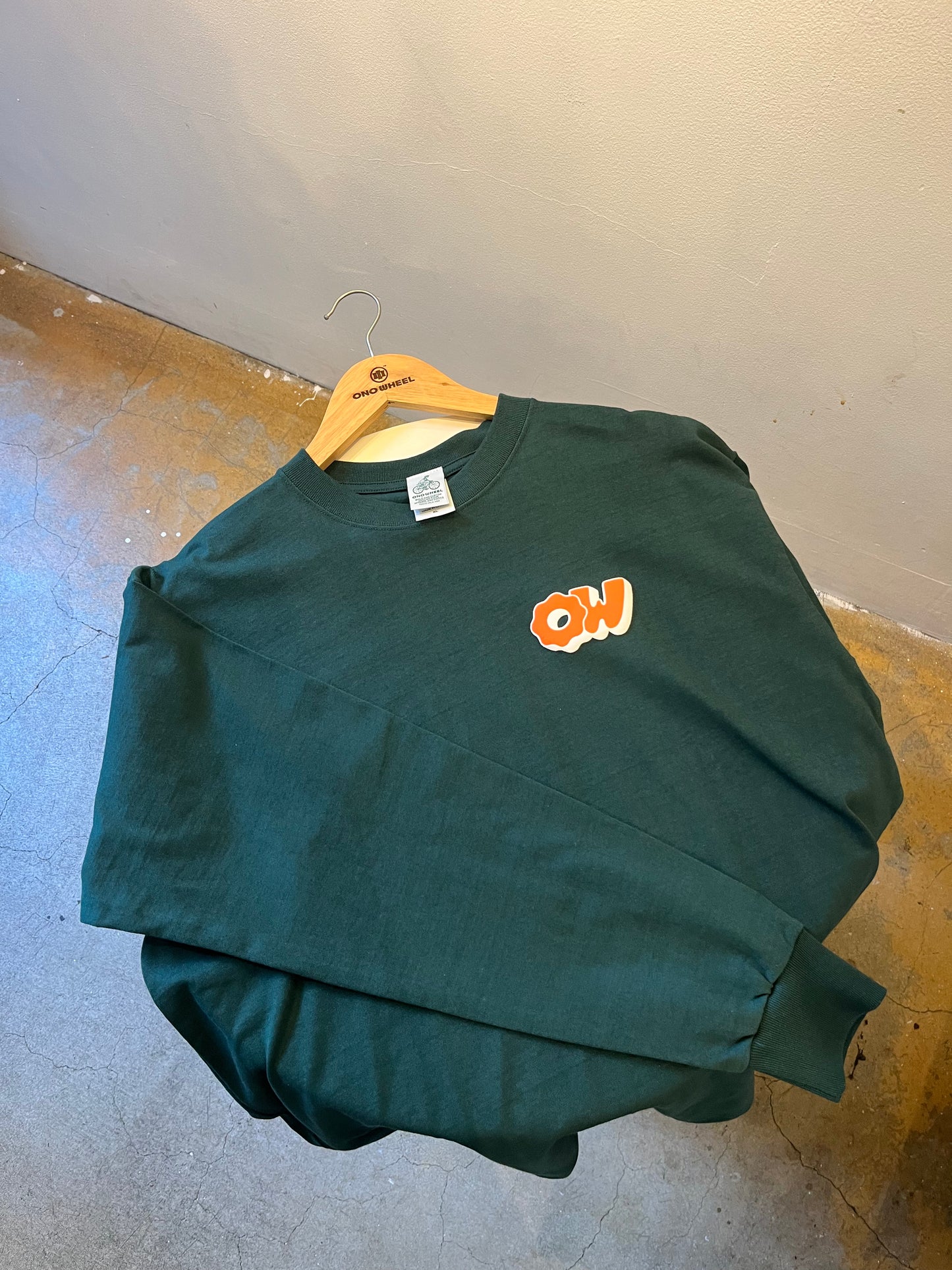 OW 8.1ozロングスリーブTシャツ（Green×Orange）